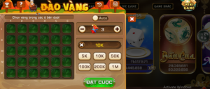Minigame đào vàng tại TDTC hút nhiều người chơi đặt cược